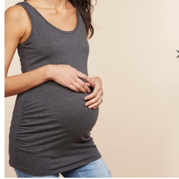 ruched maternity tank top